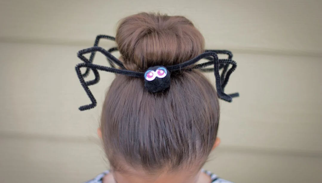 spooky spiderweb hair